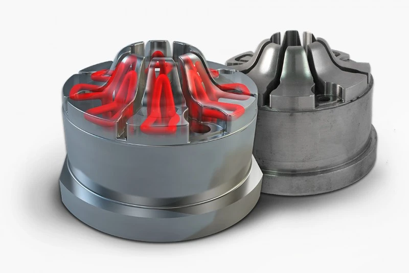conformal cooling channels inside a metal part